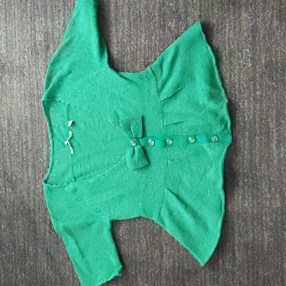Anthropology green sweater medium
